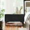 Armen Living Legend Black Glaze Ash Veneer 1 Drawer Nightstand with Metal Legs LCLELABL - alternate 5